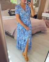 Florence | Geblümtes Kleid mit V-Ausschnitt