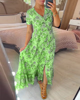 Florence | Geblümtes Kleid mit V-Ausschnitt