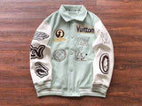 LV Jacket Leather and Wool Varsity
