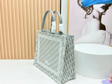 CD Oblique Canvas Tote Bag - side angle