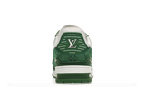 TRAINER GREEN MONOGRAM DENIM WHITE