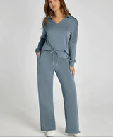 Lässiges zweiteiliges Frühlingsoutfit für Damen