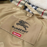 BRBRY X SPRM Jacket Plaid Shearling Collar