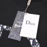 CD Sweatshirt Black Oversized Logo Crewneck DO054