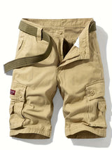 Pantaloni Cargo da Uomo | Design Classico | Multi-Tasca | Coulisse in Vita | Cotone per L'Estate all'Aperto