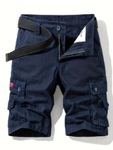 Pantaloni Cargo da Uomo | Design Classico | Multi-Tasca | Coulisse in Vita | Cotone per L'Estate all'Aperto