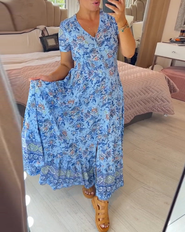 Florence | Floral V-neck Dress