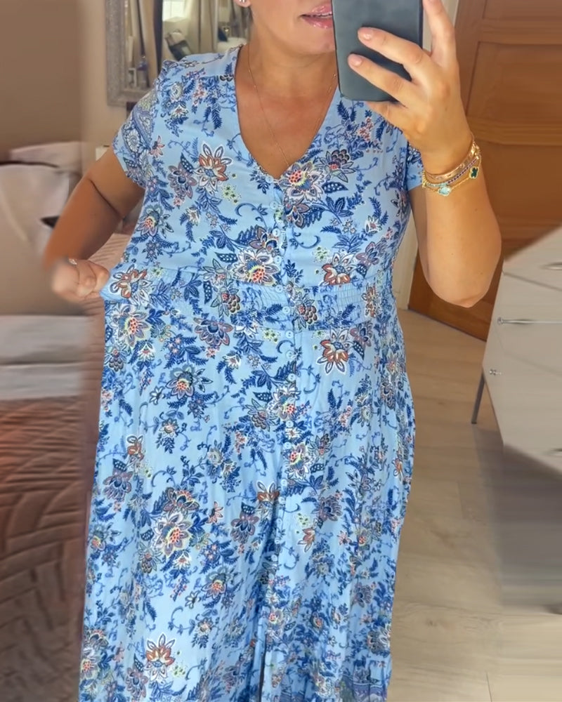 Florence | Floral V-neck Dress