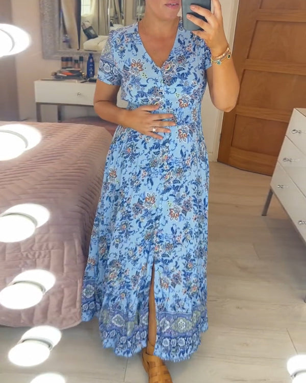 Florence | Floral V-neck Dress