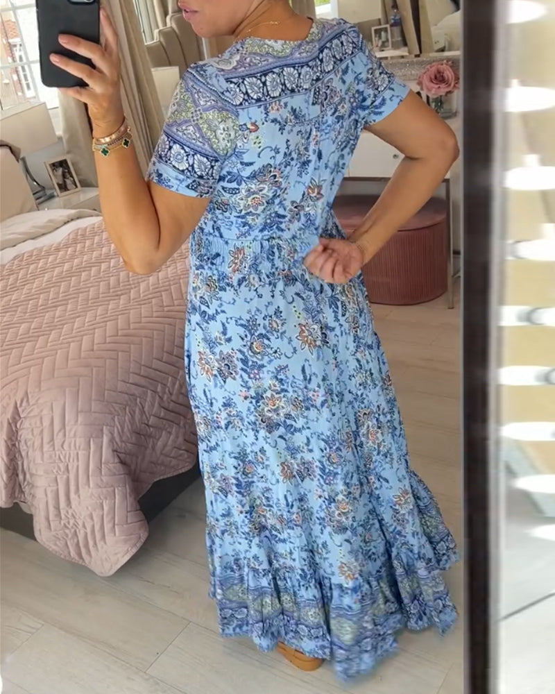 Florence | Floral V-neck Dress