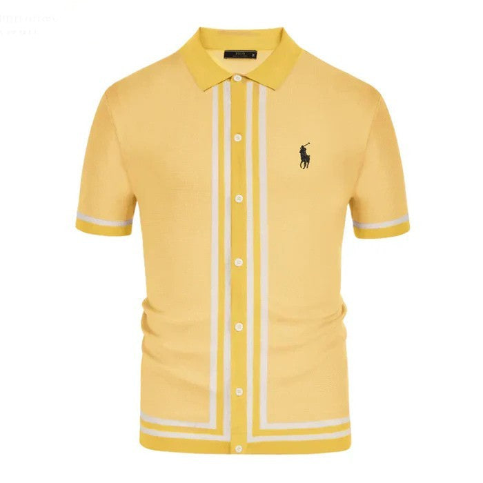 Classic Vintage Knit Polo Shirt