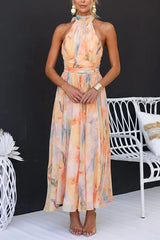 Sari™ | Abito Lungo Aquarelle