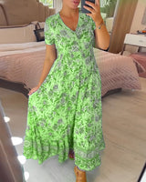 Florence | Floral V-neck Dress