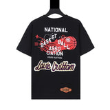 LV x Basket T-shirt Crossover Round Neck Printing