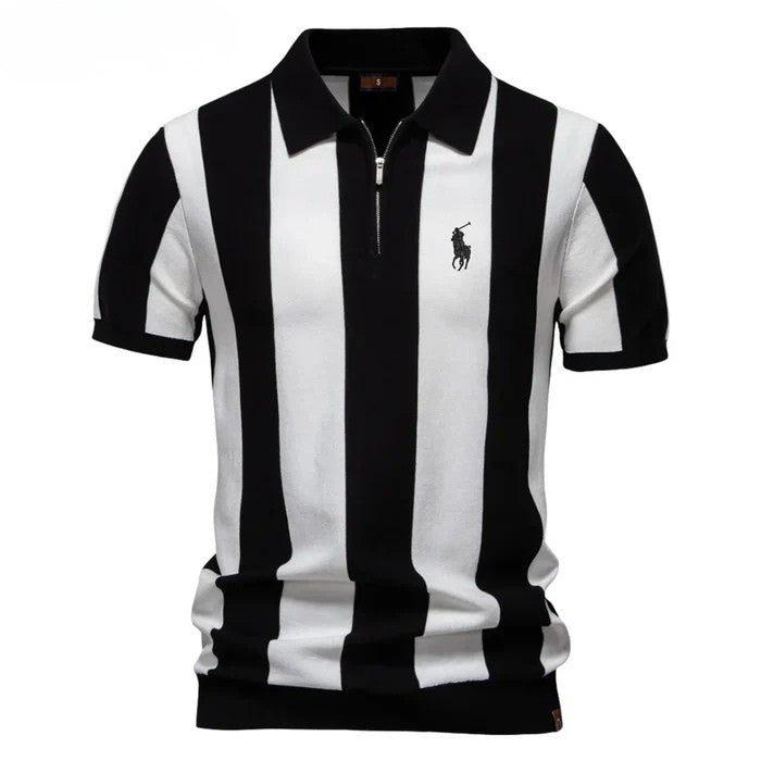 Elegant striped polo shirt