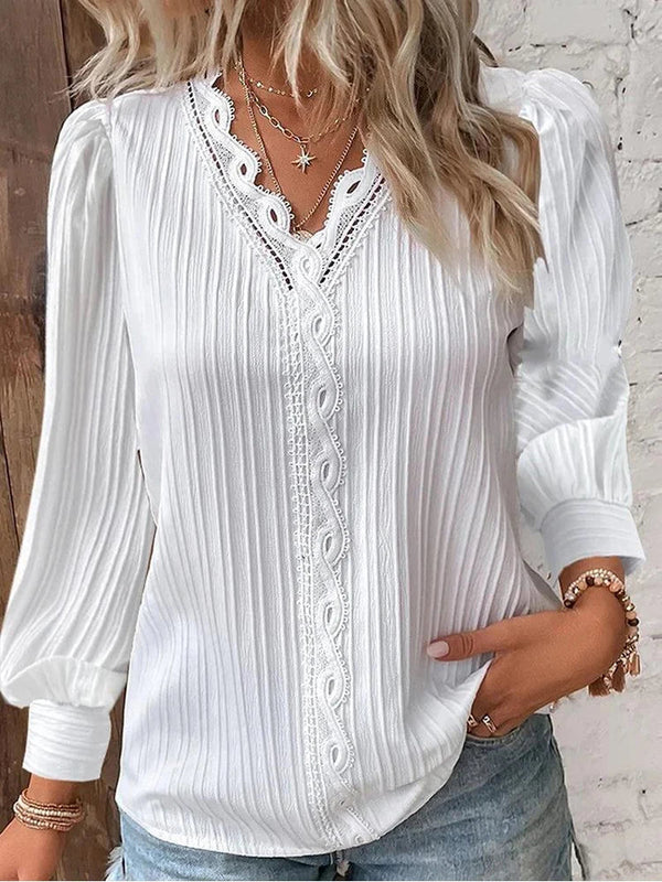 Emma | Elegant V-Neck Blouse