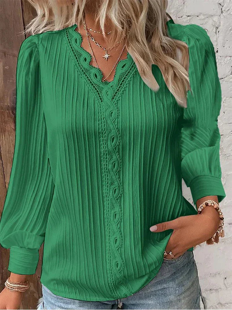 Emma | Elegant V-Neck Blouse