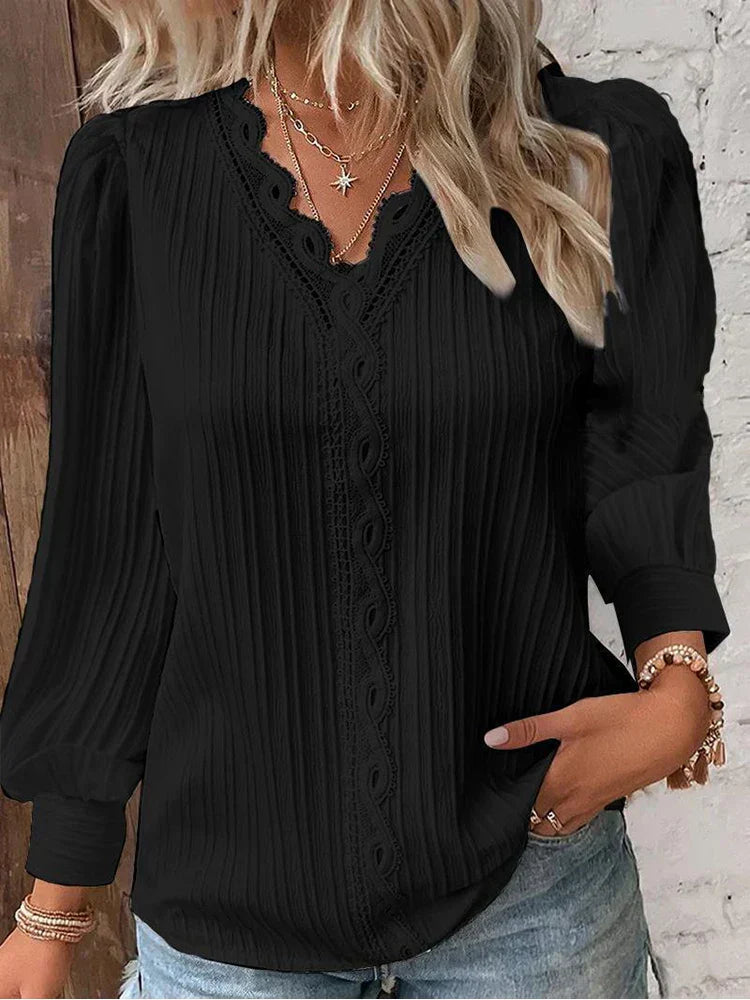 Emma | Elegant V-Neck Blouse