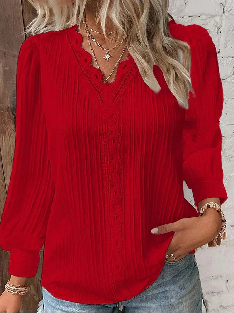 Emma | Elegant V-Neck Blouse