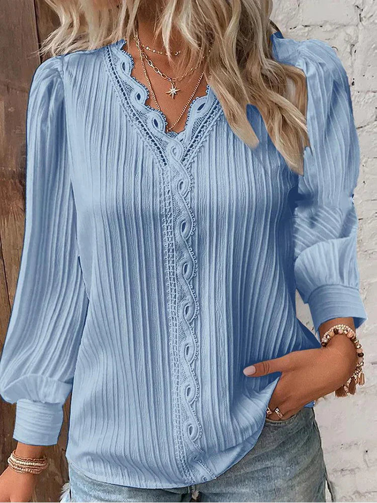 Emma | Elegant V-Neck Blouse