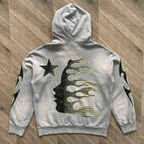 HLSTR Hoodie Logo Flame Grey/Green