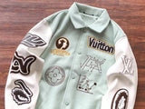 LV Jacket Leather and Wool Varsity