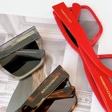 DG Tortoiseshell Square Sunglasses - logo temple detail