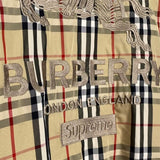 BRBRY X SPRM Jacket Plaid Shearling Collar
