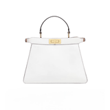 BORSA PEEKABOO ISEEU MEDIUM IN PELLE DI VITELLO BIANCA