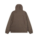 FND Hooded Eyes Jacket Black and Brown