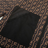 FND Hooded Eyes Jacket Black and Brown