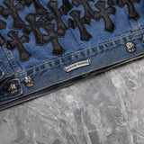CHRM HRTS Denim Jacket Cross Patch CH052