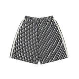 CD Shorts Monogram Navy Side Stripes