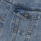 CHRM HRTS Denim Jacket Cross Design CH068