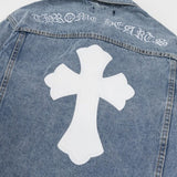 CHRM HRTS Denim Jacket Cross Design CH068